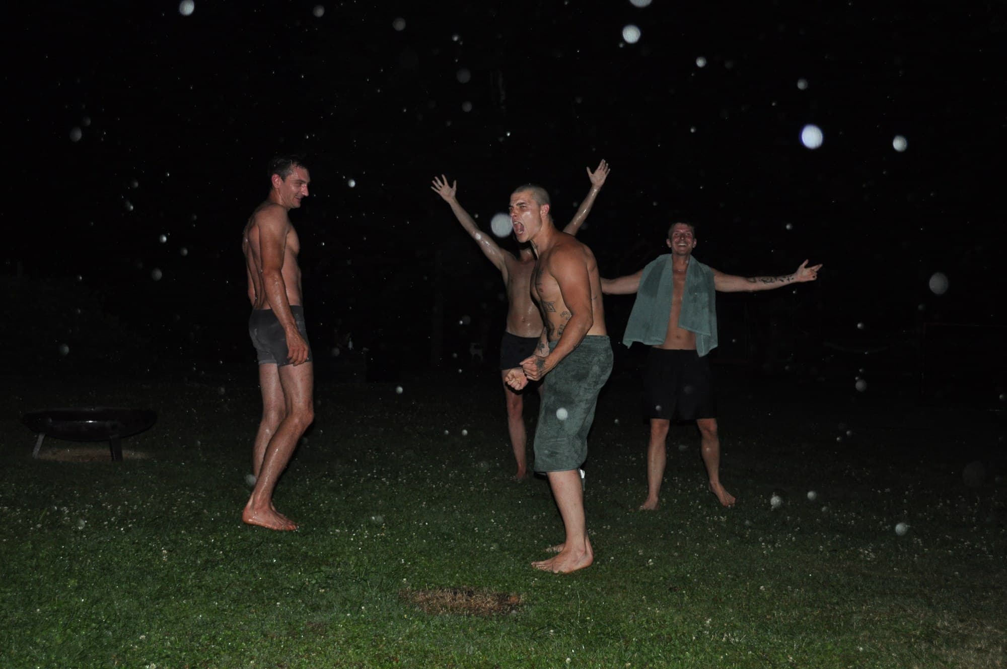 Nach der Sauna raus in die Nacht